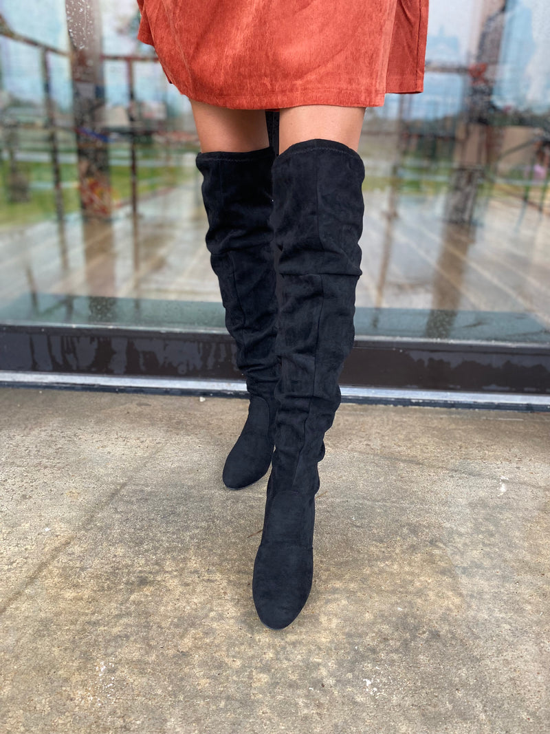 OVER THE KNEE BOOTS BLACK - Main Image