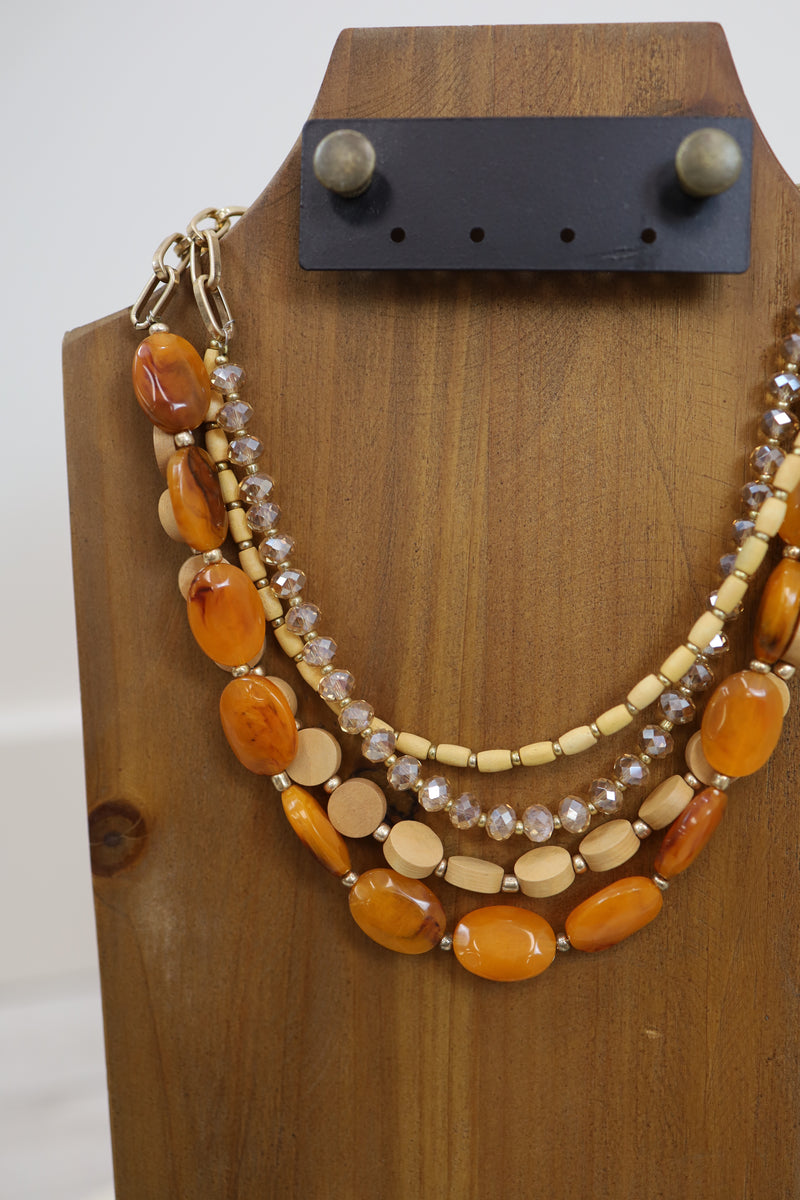 ANNEVA ANN NECKLACE - ORANGE