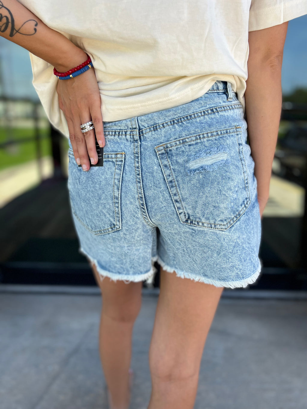 ON THE ROAD DENIM SHORTS