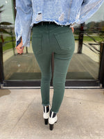 COLORED SKINNY JEANS - EMERALD