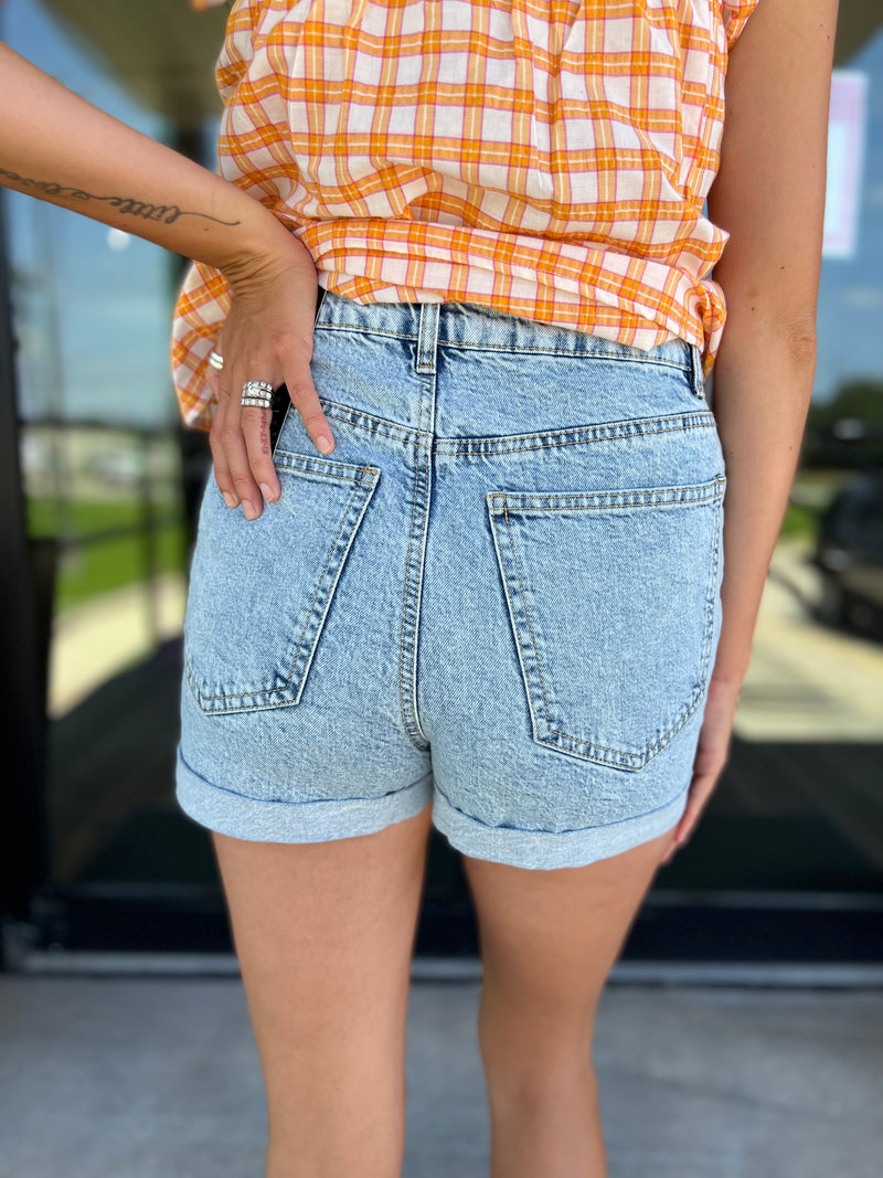 ROCK WITH ME DENIM SHORTS